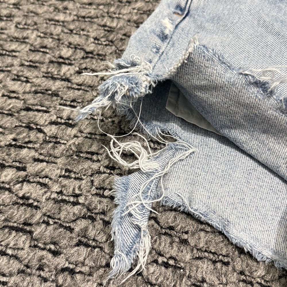 AGOLDE Parker Shorts Women’s Sz 24 High Rise Festival Distressed Denim Boho Y2K - Picture 7 of 8